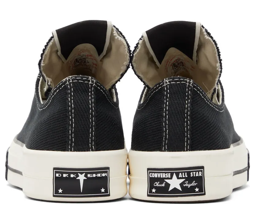 Rick Owens Drkshdw Black Converse Edition Drkstar Lo Sneakers (DC02AX727 CTDR2) (4)