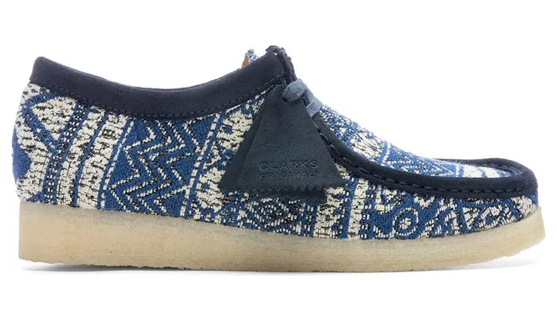 Clarks Originals Wallabee Boot Blue Fabric (26166649)