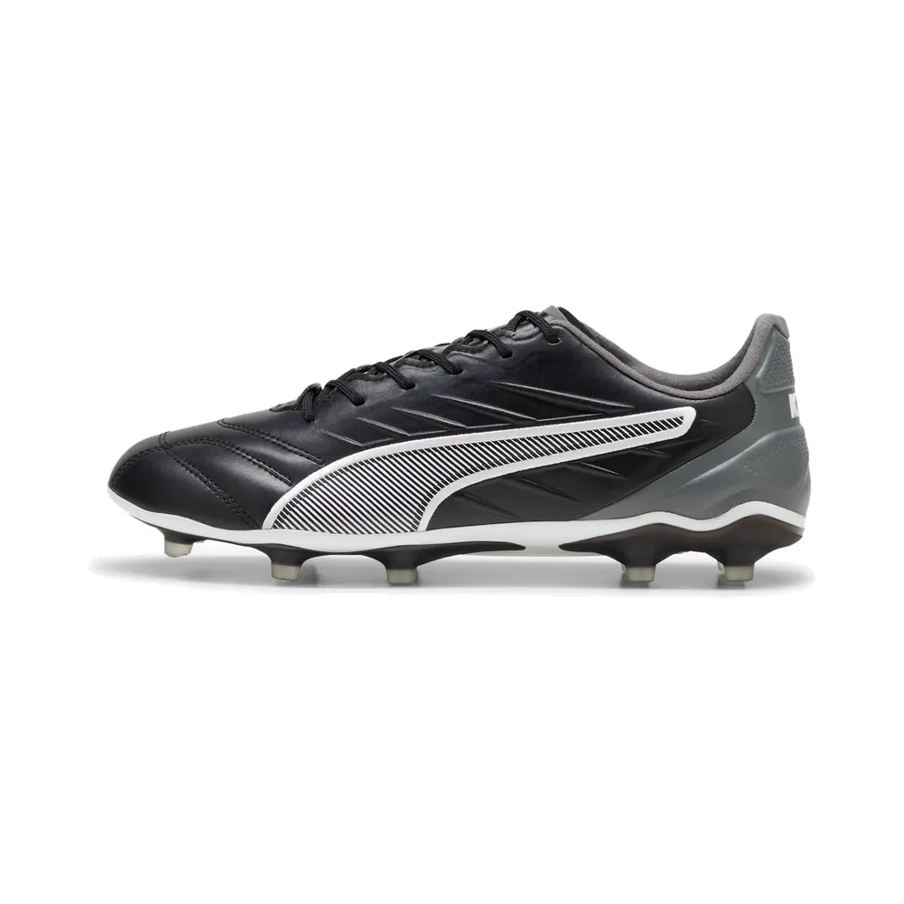 KING PRO FG/AG Football Boots “PUMA Black / PUMA White / Cool Dark Gray” (107862-01)