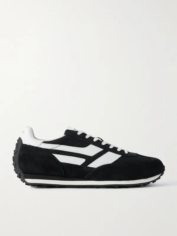 Tom Ford Mesh and Leather-Trimmed Suede Black (J1511-LCL116N)