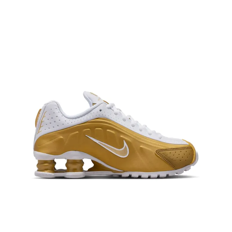 Nike Shox R4 GS “Metallic Gold White” (CW2626-700)