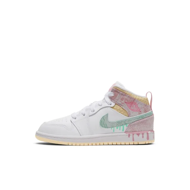 Jordan 1 Mid Paint Drip (PS) (DD1667-100)