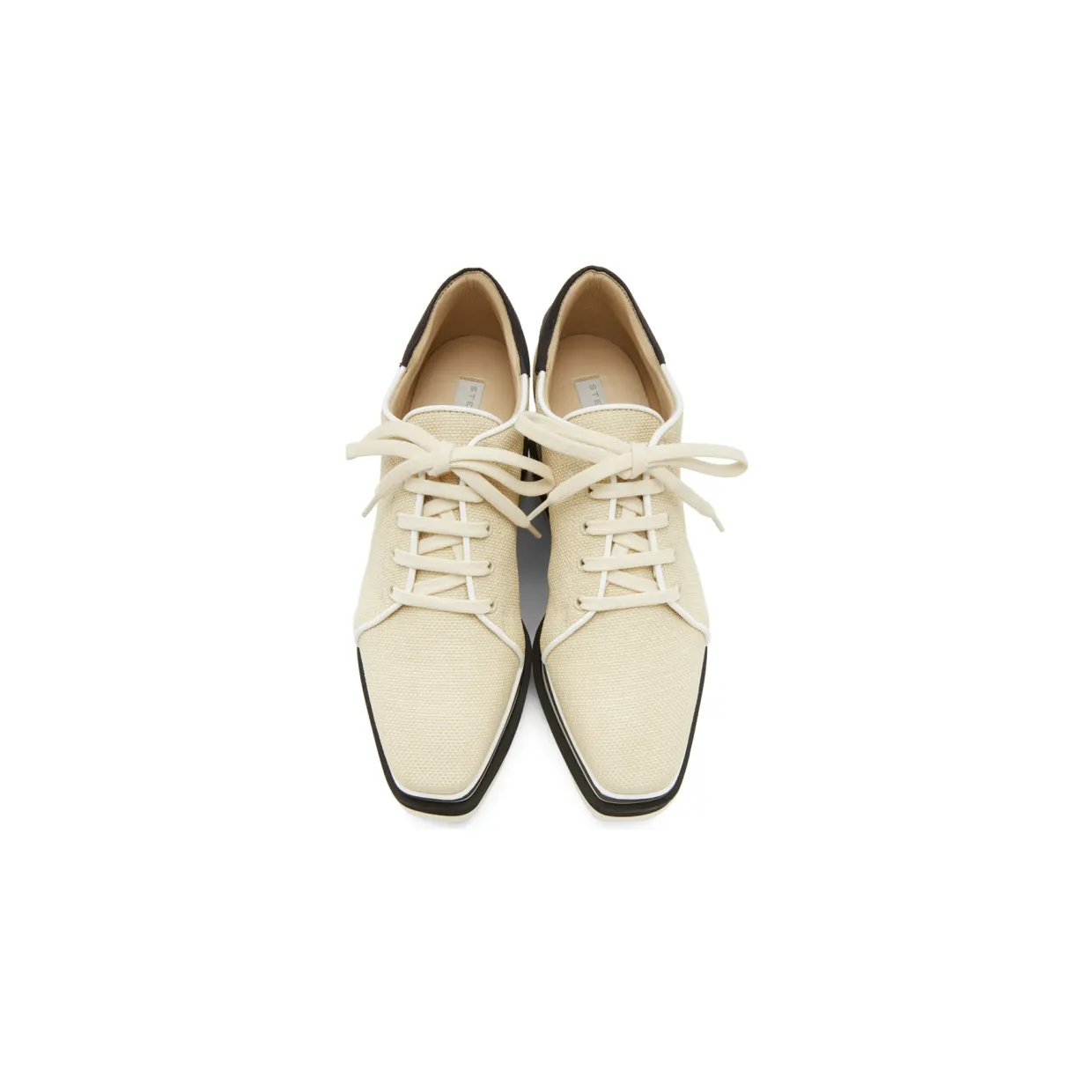 Stella McCartney Beige Linen Sneak-Elyse Sneakers (800121N0086) (4)