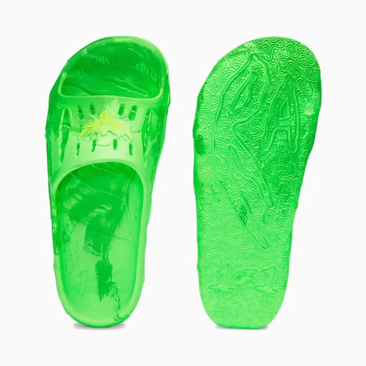 Puma LaMelo Ball MB.03 Slide Green Fluoro Yellow (394223-04)