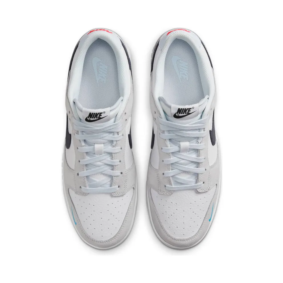 Nike Dunk Low White Grey Navy Aqua Mini Swoosh (FJ4227-001)