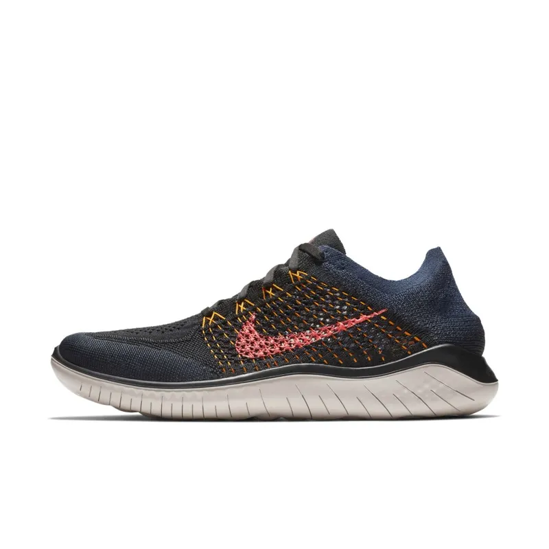 Nike Free RN Flyknit 2018 Black Flash Crimson Orange Peel Black/Flash Crimson-Orange Peel (942838-068)