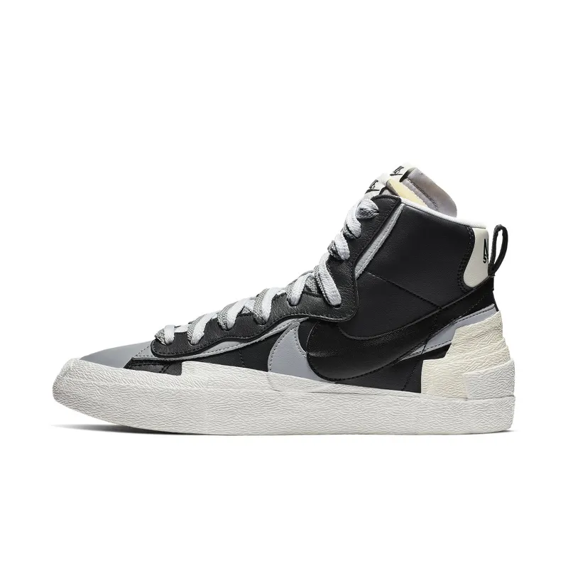 Nike Blazer Mid sacai Black Grey Black/White-Wolf Grey-Black (BV0072-002)
