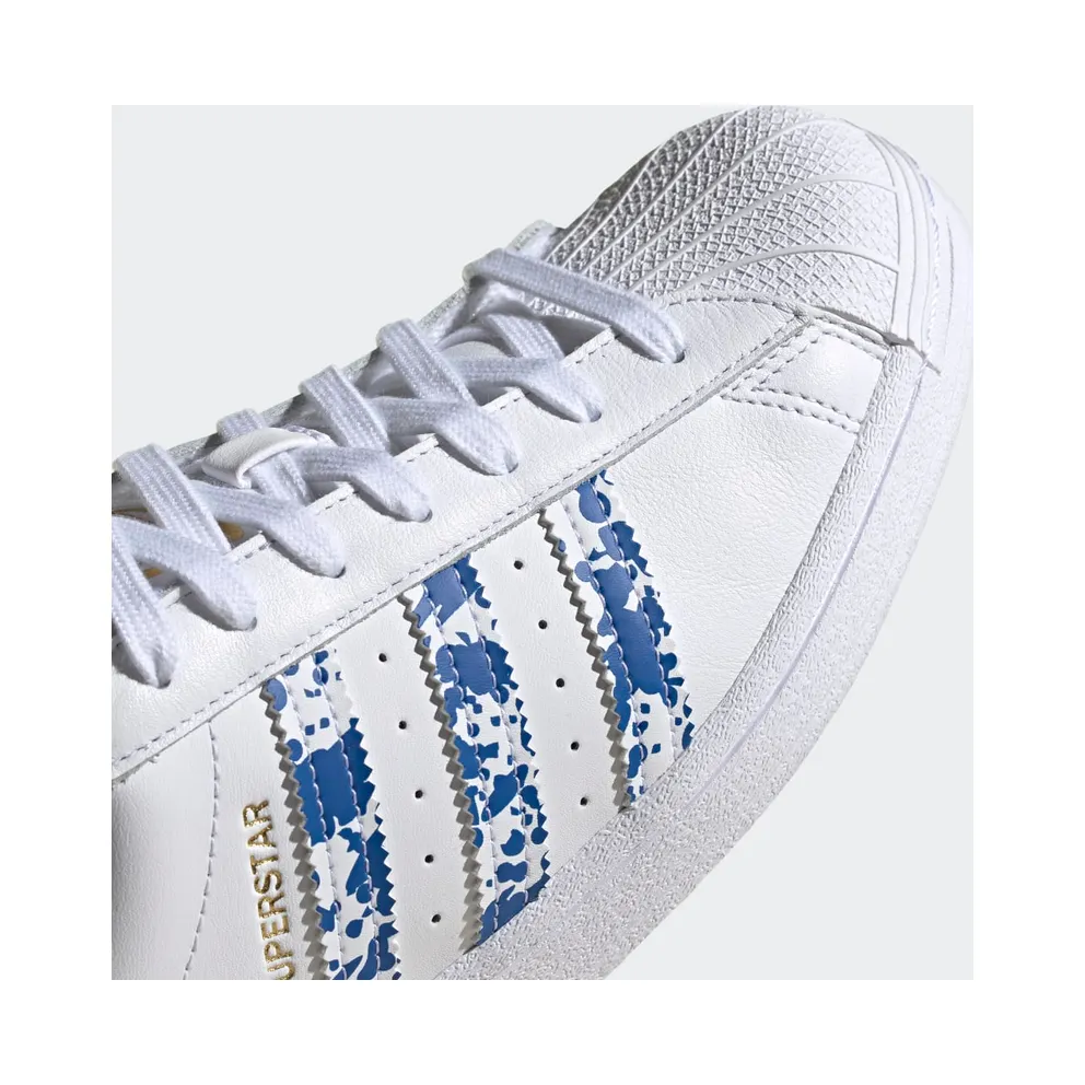 adidas Superstar Cloud White / Blue / Gold Metallic (FY7713)