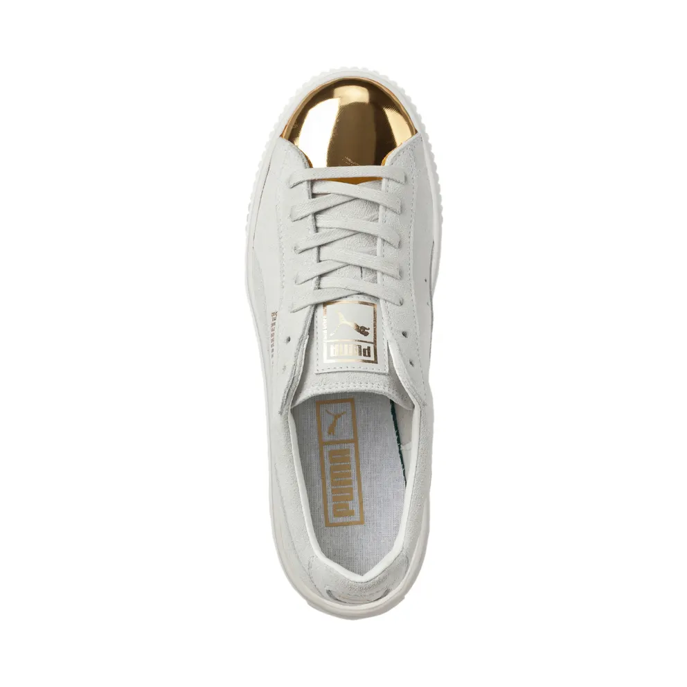 Puma Suede Platform Gold Gold (W) Gold/Star White Puma White (362222-01)