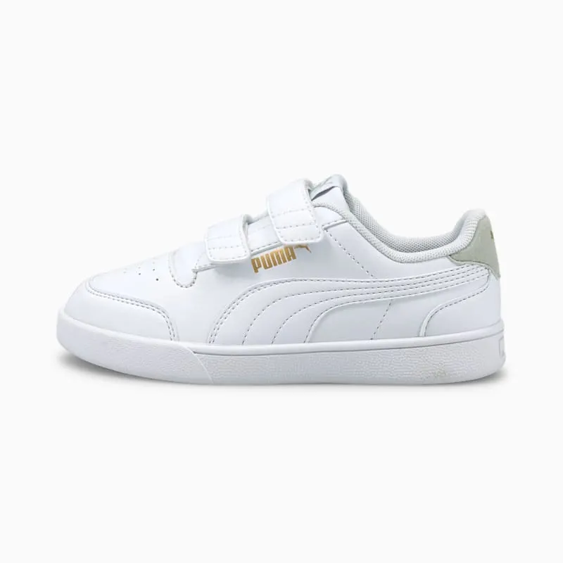 PUMA Shuffle Kids’ White/Gray Violet/Gold (375689-01)