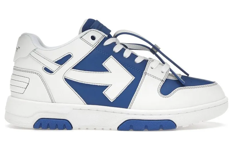 OFF-WHITE Out Of Office OOO Low Tops White Dark Blue (OMIA189F24LEA004 4501)