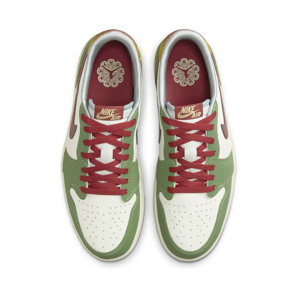 Air Jordan 1 Retro Low OG Lunar New Year Sail/Oil Green/Light Pumice/Cedar (FN3727-100)