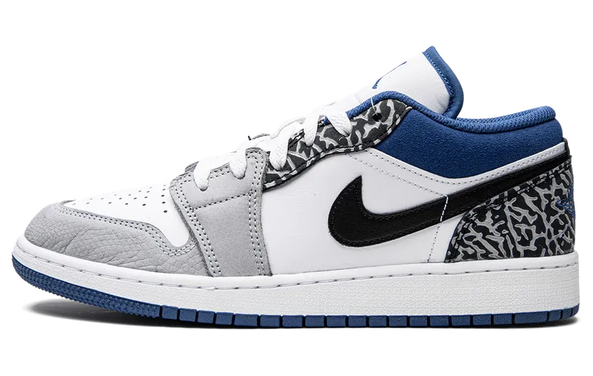 Air Jordan 1 Low GS SE True Blue – “White / Grey / True Blue / Black” (DQ2514-140)