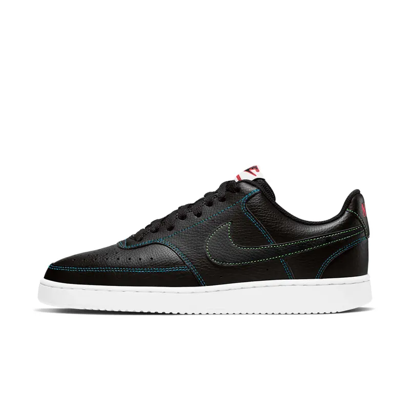 Nike Court Vision Low Black Multicolor Black/Flash Crimson/Green Strike (CD5463-006)