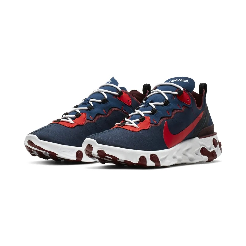 Nike React Element 55 Rabid Panda Blue Void/Team Red-White-Habanero Red (CJ0769-400)