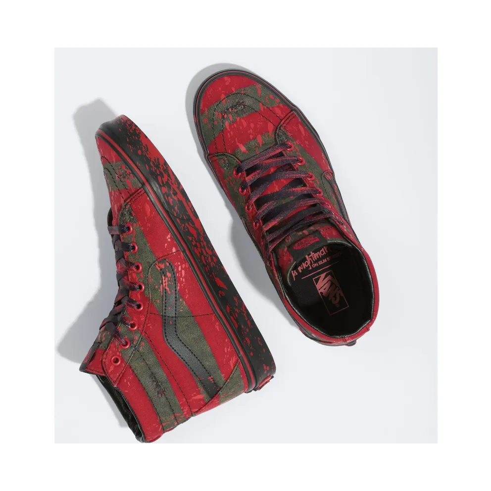 VANS Vans X Nightmare On Elm Street Sk8-hi Shoes Red (VN0A4U3CZV1)