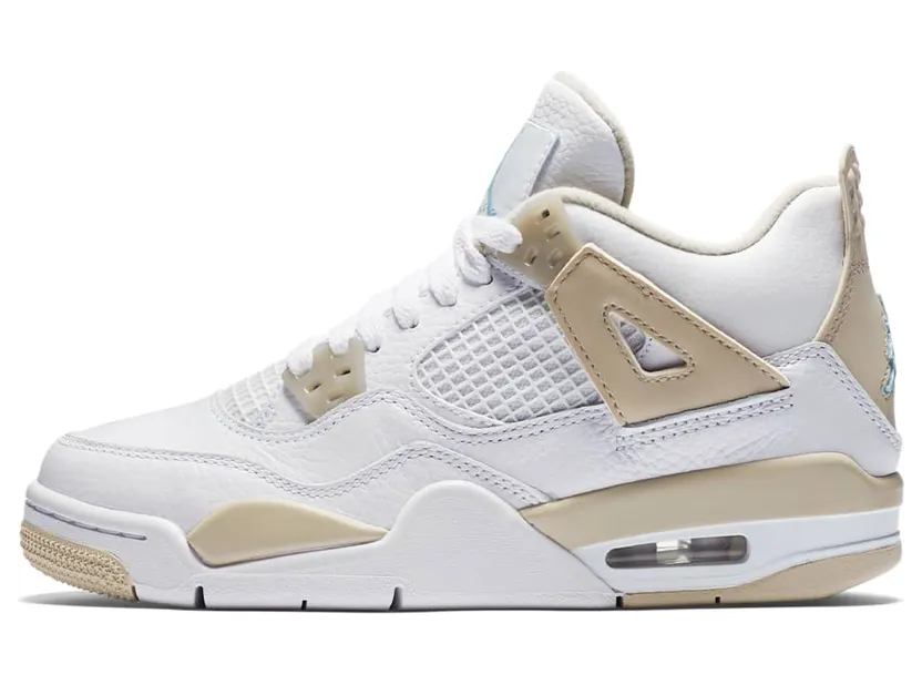 Air Jordan 4 Retro GG Linen “White / Light Sand / Boarder Blue” (487724-118)