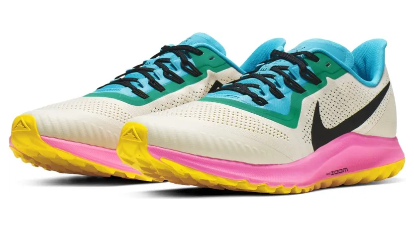 Nike Air Zoom Pegasus 36 Trail Light Orewood Brown Pink Blast Blue Lagoon