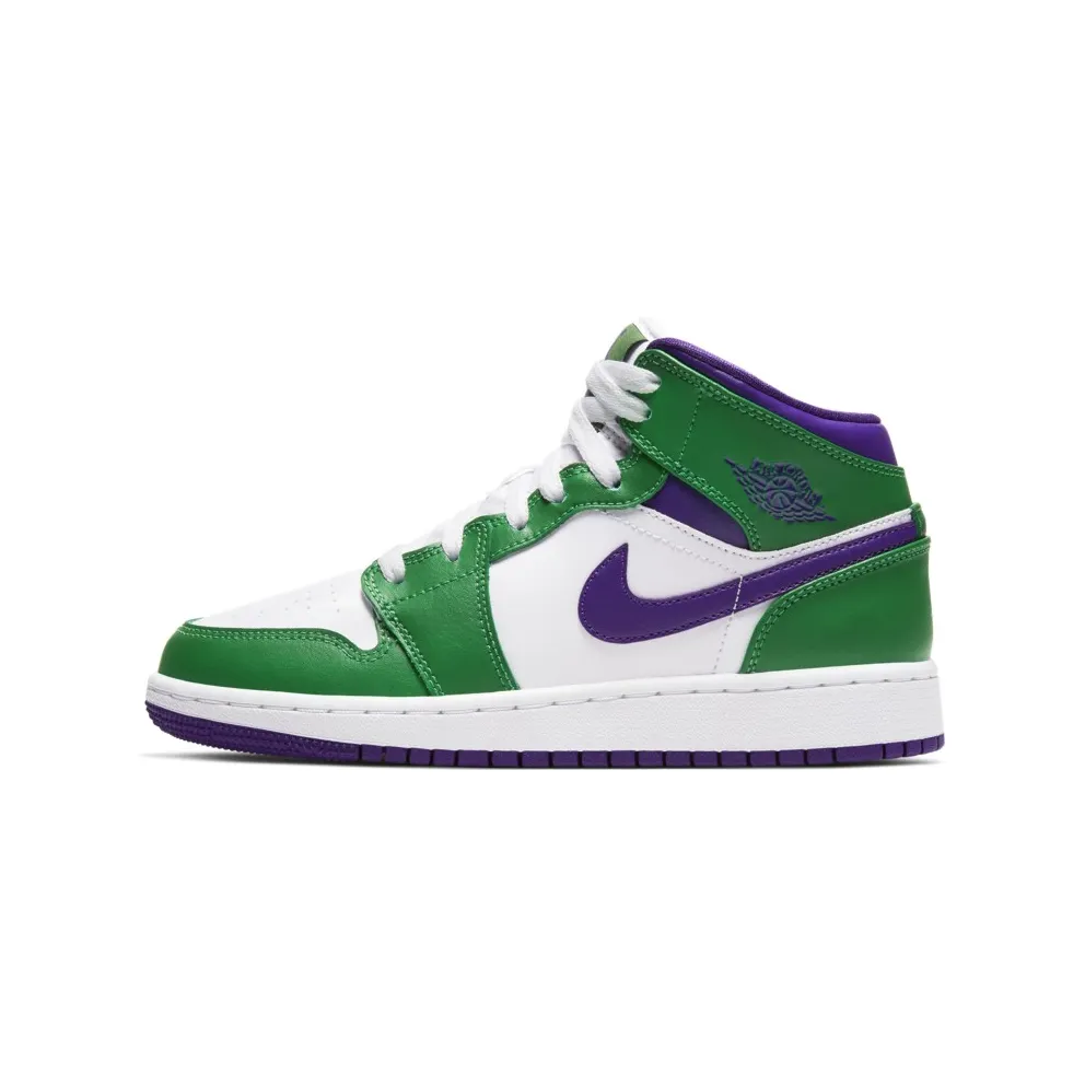 Jordan 1 Mid Incredible Hulk (GS) Aloe Green/Court Purple-White (554725-300)