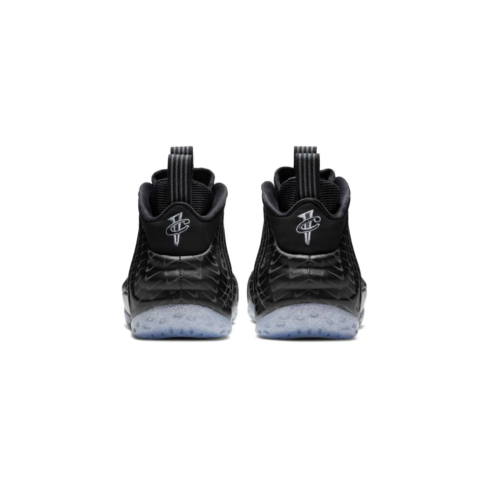 Nike Air Foamposite One All-Over Swoosh Black Black/Black-Metallic Silver (CV0369-001)
