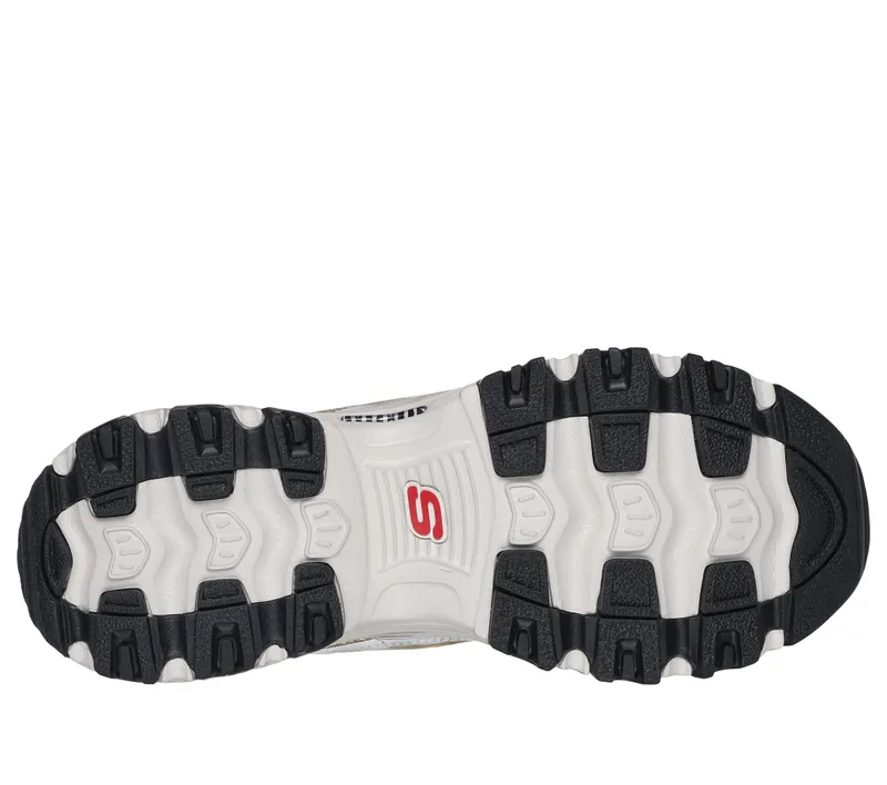 Skechers D’Lites – Vintage Vision – White / Black / Gold (150245 WBGD)