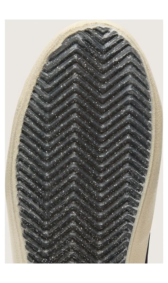 Golden Goose Super-Star Ltd In Black Suede With Black Glitter Star And Black Leather Heel Tab (GWF01002.F008304.90100) (5)