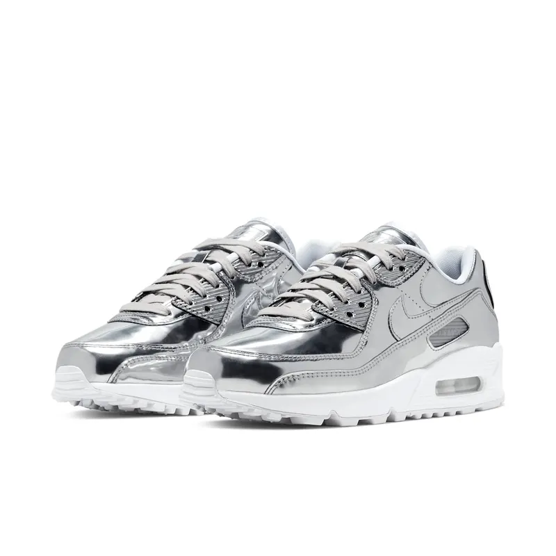 Nike Womens Air Max 90 ‘Metallic Pack’ Silver (2020) (CQ6639-001)