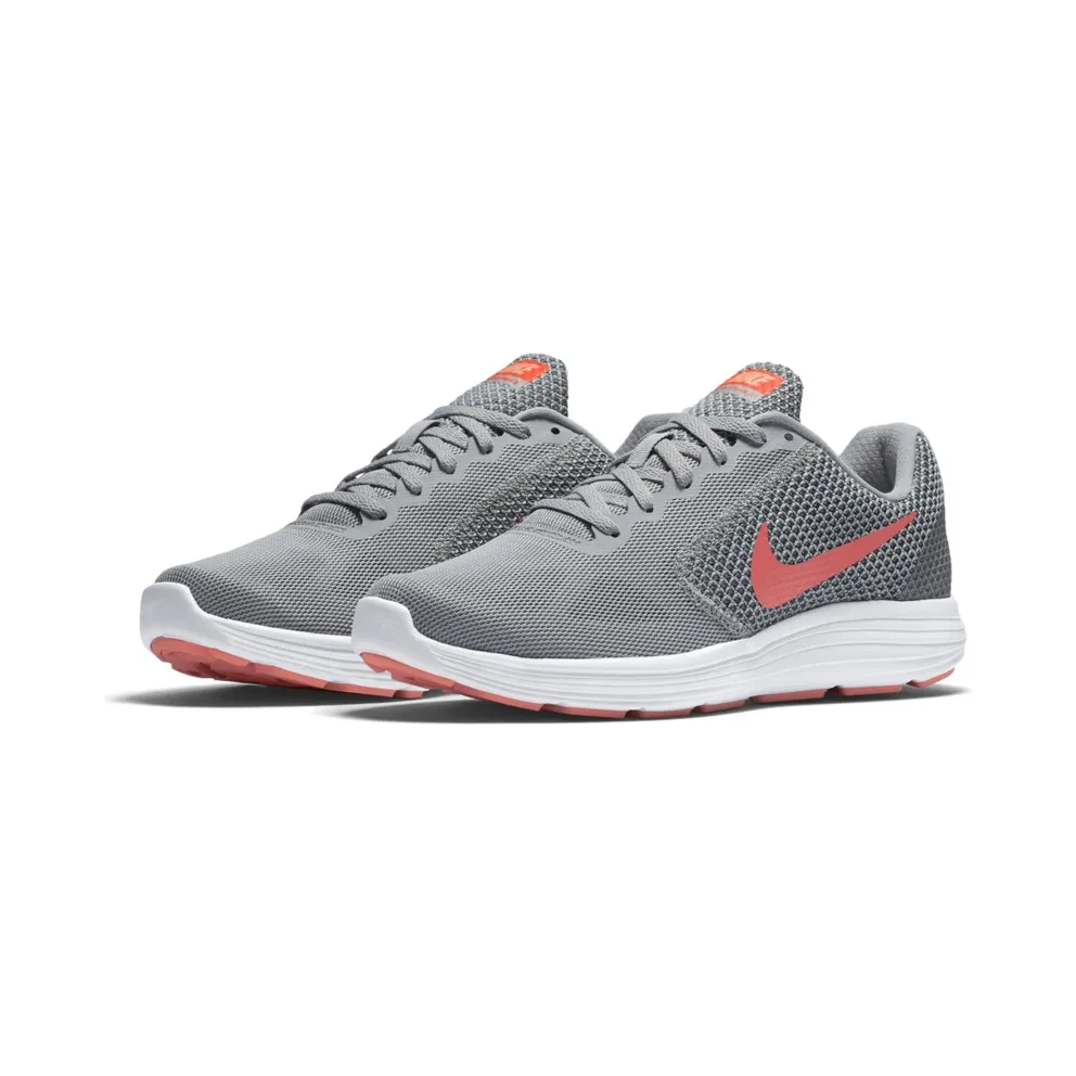 Nike Revolution 3 Wolf Grey Hyper Orange (W) (819303-002)