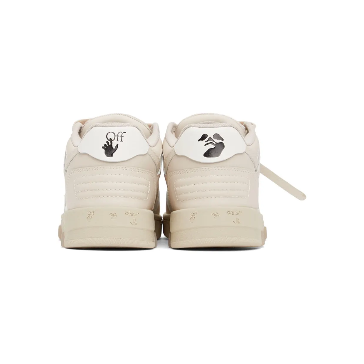 Off-White White & Beige Out Of Office ‘OOO’ Sneakers (OWIA259C99LEA0010161) (4)