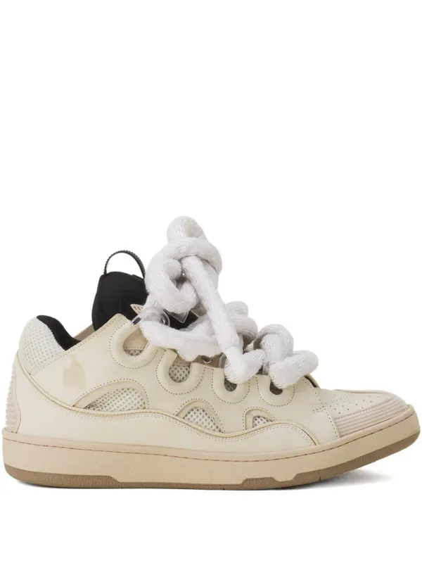 Lanvin Curb geperforeerde sneakers – Beige (FUSKDK12DRCOH25)