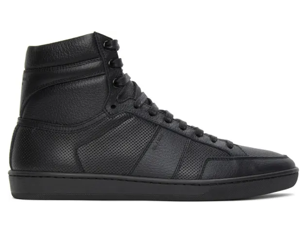 Saint Laurent Black Court Classic SL/10H Sneakers (418026 1JZD0)