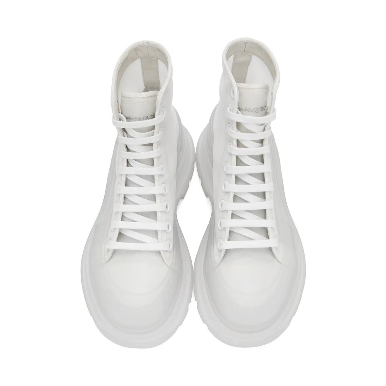 Alexander McQueen Off-White Mesh Tread Slick High Sneakers (662671W4Q31) (5)