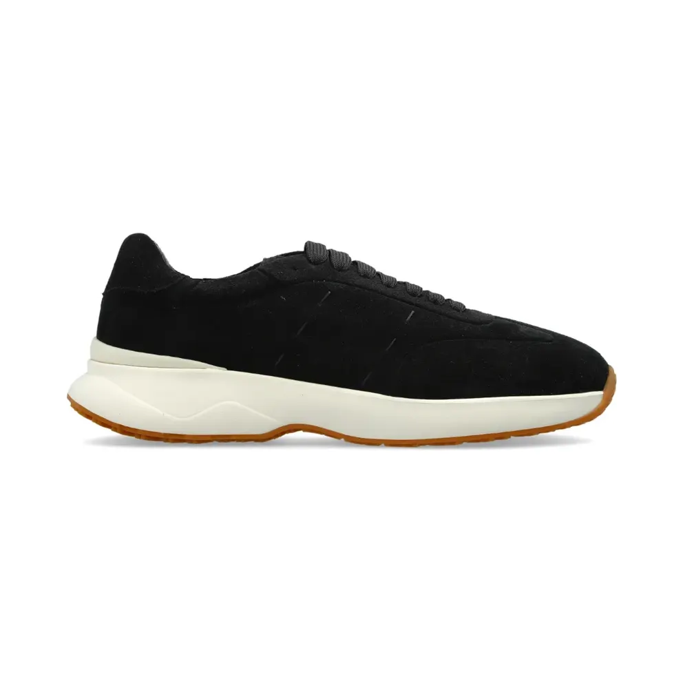 Kiton suede round-toe – Black (USSA374N01490010000)