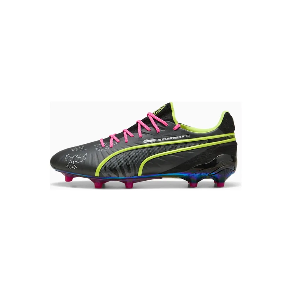 Puma King Ultimate FG/AG “KidSuper Black Electric Lime” (108437-01)