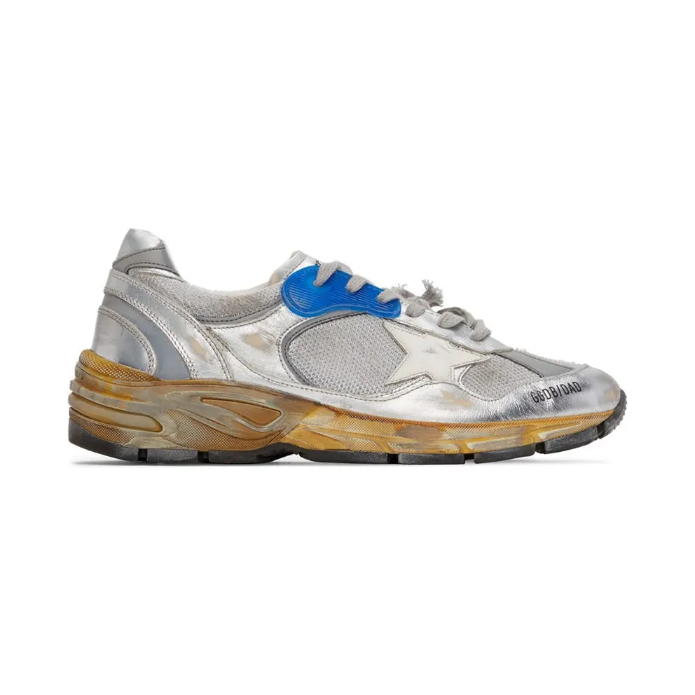 Golden Goose Dad-Star Silver White Blue Grey (GMF00199F00121170137)