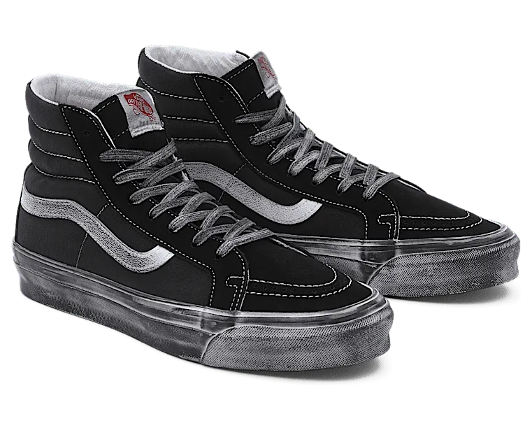 Vans Vault UA OG Sk8-Hi LX Stressed Black White (VN0A4BVBBA2)