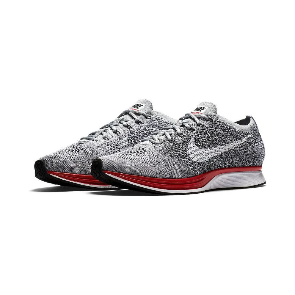 Nike Flyknit Racer No Parking Wolf Grey/Team Red-White (526628-013)