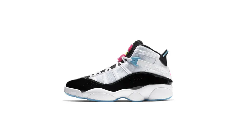 Jordan 6 Rings South Beach White/Black-Hyper Pink-Light Blue Fury-Cyber (CK0017-100)