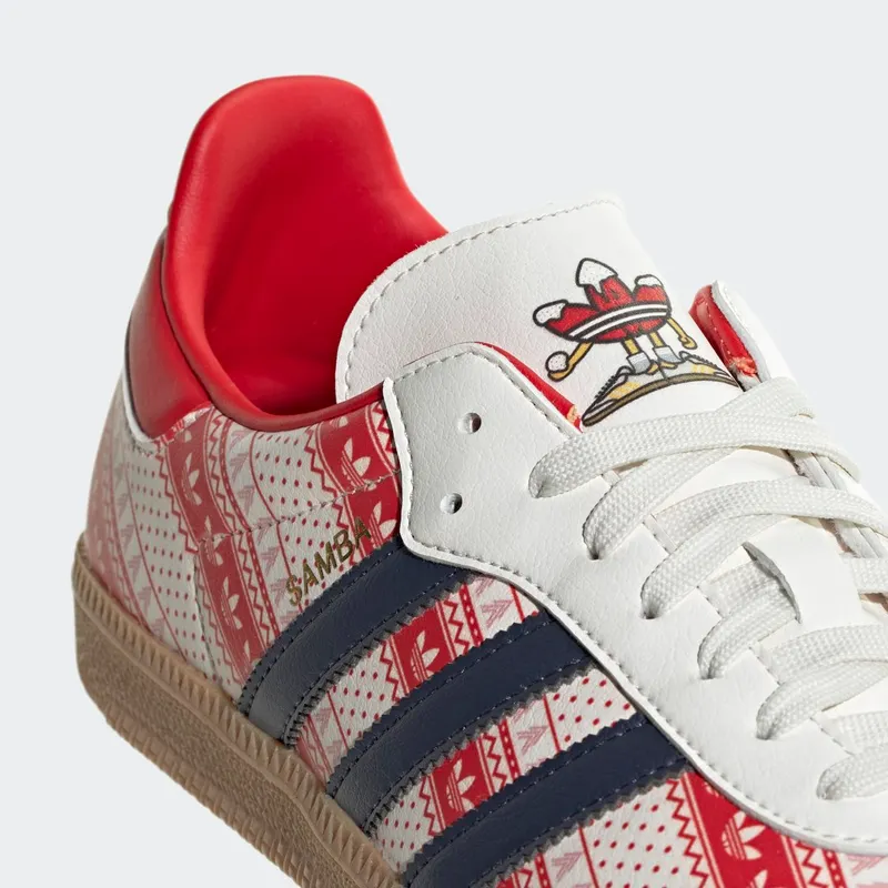 Adidas Samba Vegan Christmas Cloud White / Shadow Navy / Vivid Red (GZ4711)