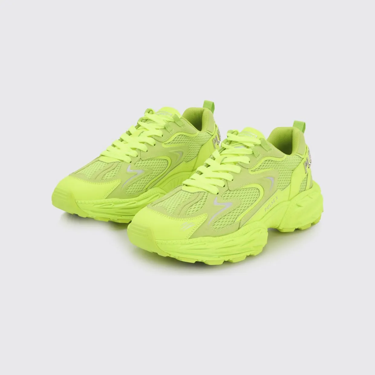 Plein Sport Pulse X Mesh and Leather Sneakers Yellow (SAFSUSC0931STE003N29)