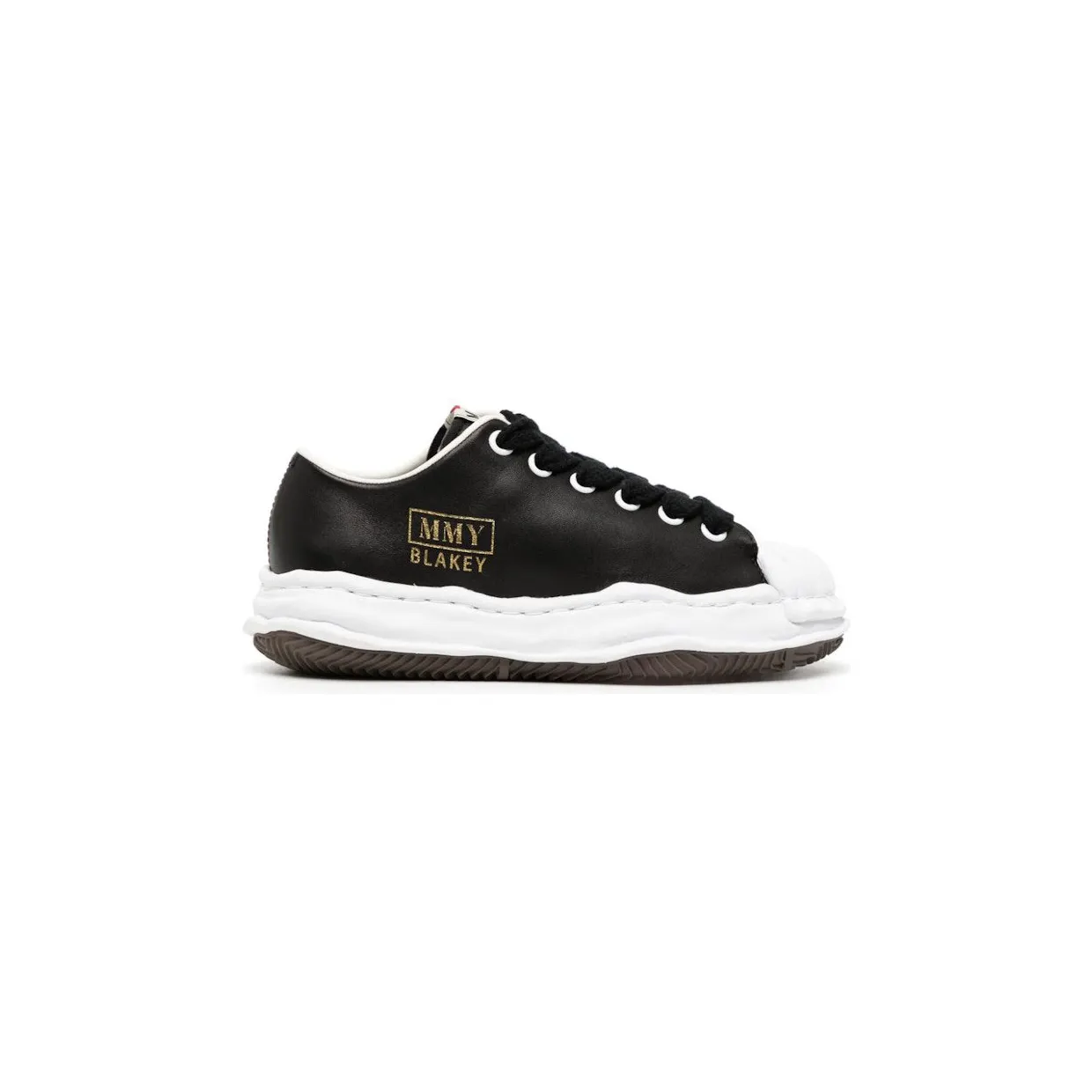 Maison Mihara Yasuhiro Blakey OG Sole Seamless Leather Low Black White (A11FW715)