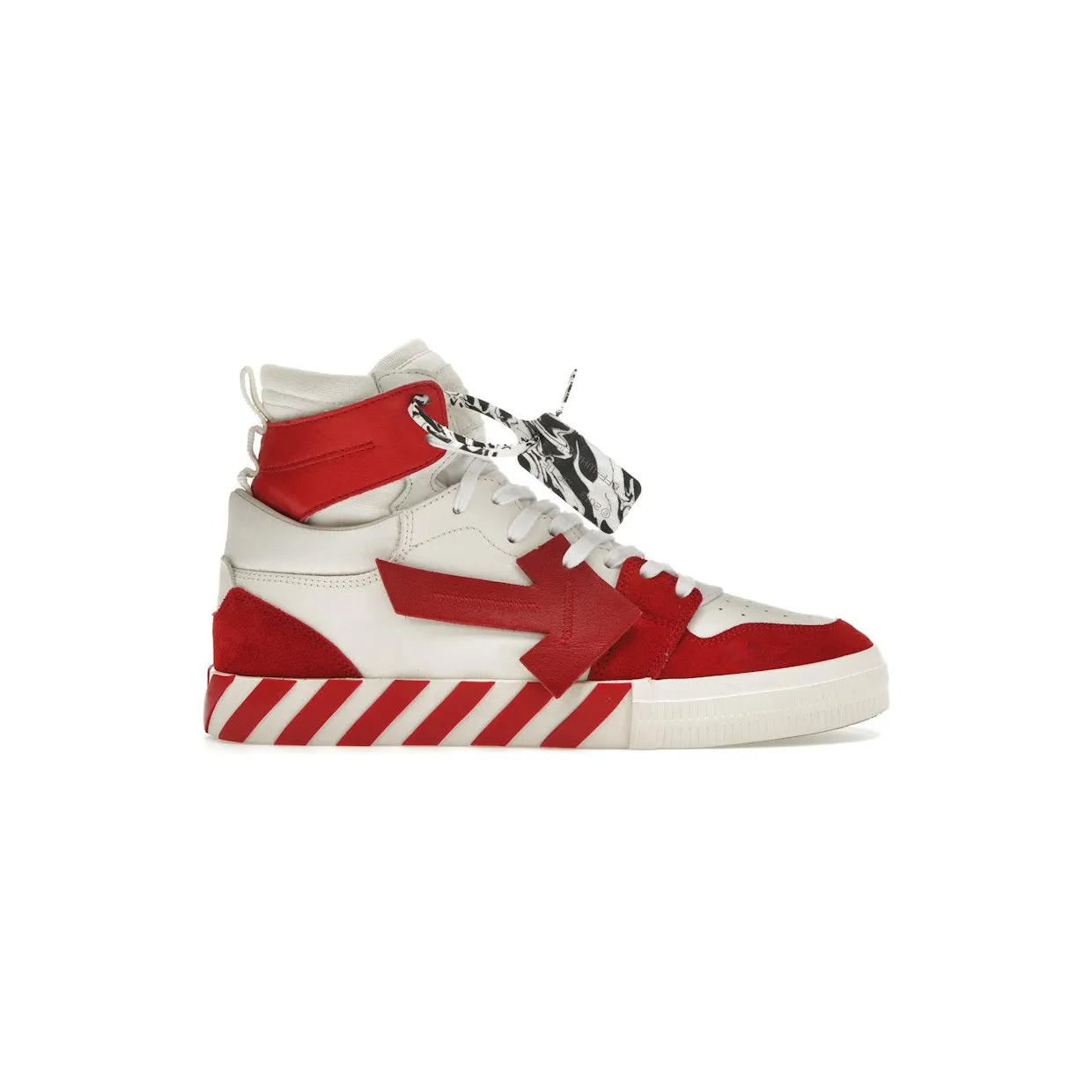 OFF-WHITE Vulcanized Hi Top White Red (OMIA225F21LEA0010125)