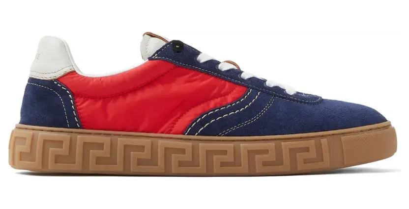 Versace Greca Sneakers aus Wildleder und Nylon – Braun (10242041A17775)