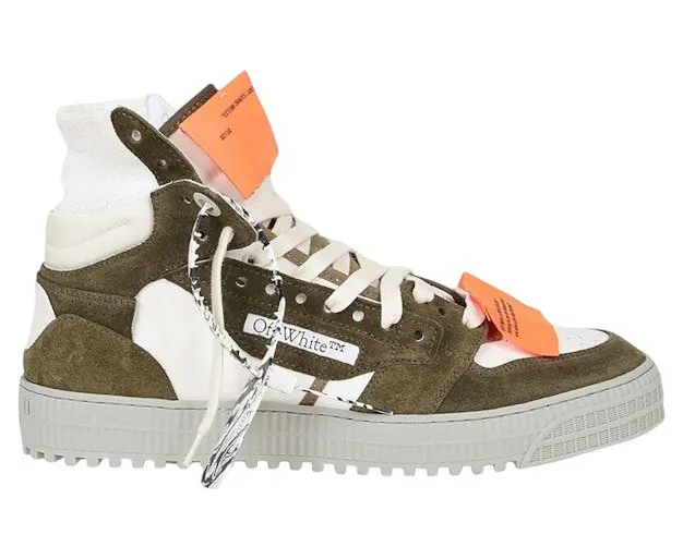 OFF-WHITE Off Court 3.0 High-Top Sneakers Khaki Green (OMIA065F21LEA003 6310)
