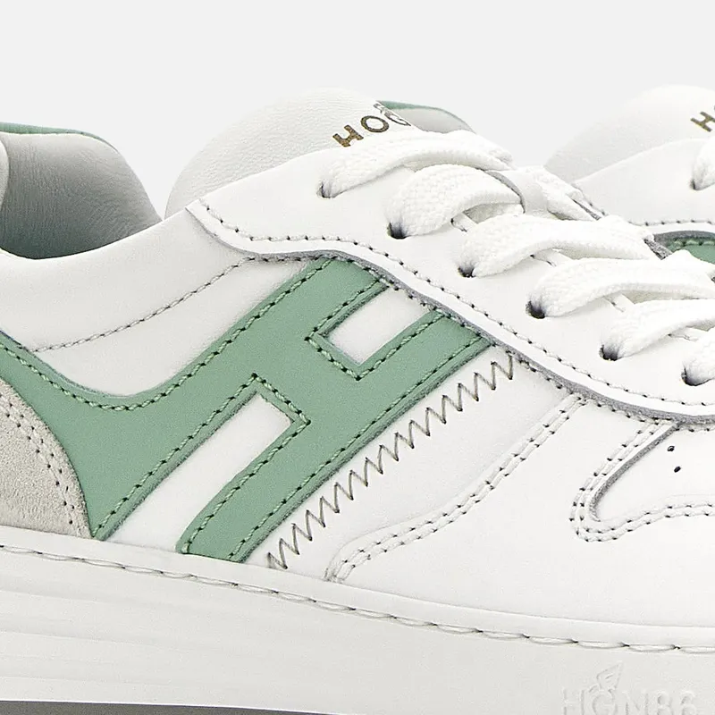 Sneakers Hogan H630 Green White Grey (HXW6300EU50ODZ0XPX) (5)