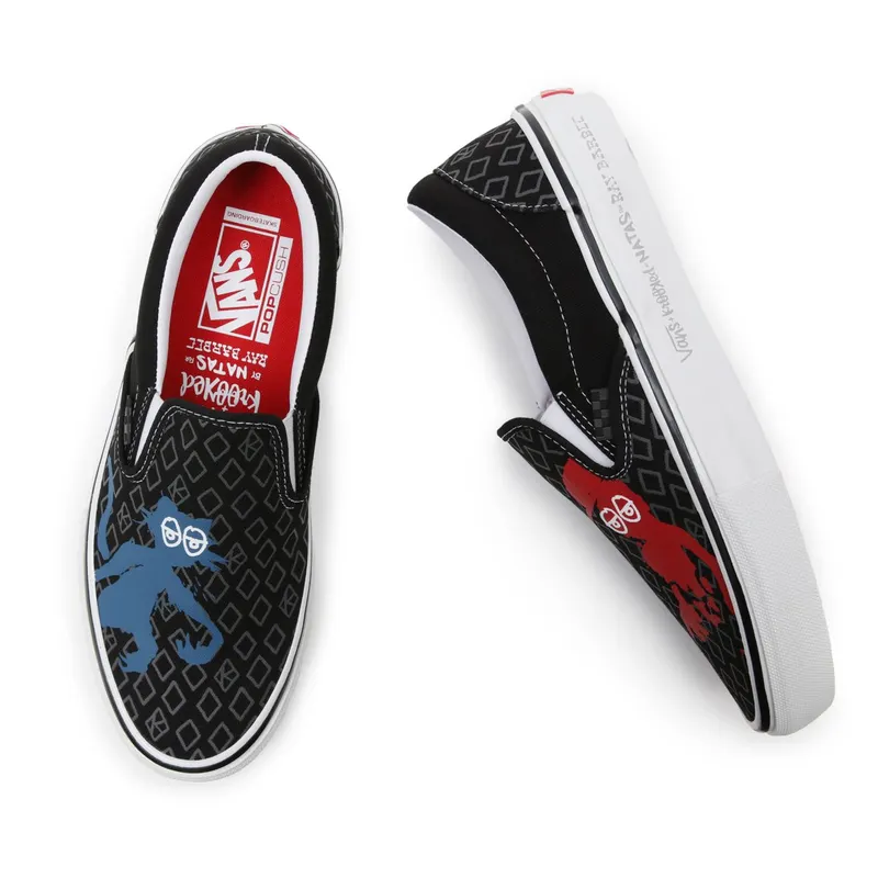 VANS Krooked By Natas For Ray Skate Slip-on Shoes Black (VN0A5FCAAPM)