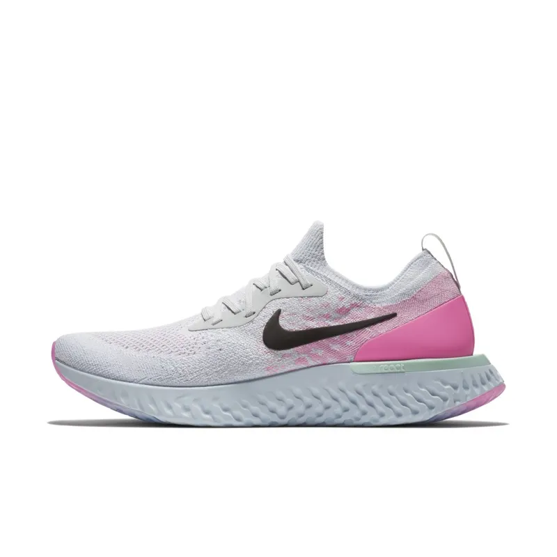Nike Epic React Flyknit First Blush Pure Platinum/Black-Hydrogen Blue (AQ0067-007)