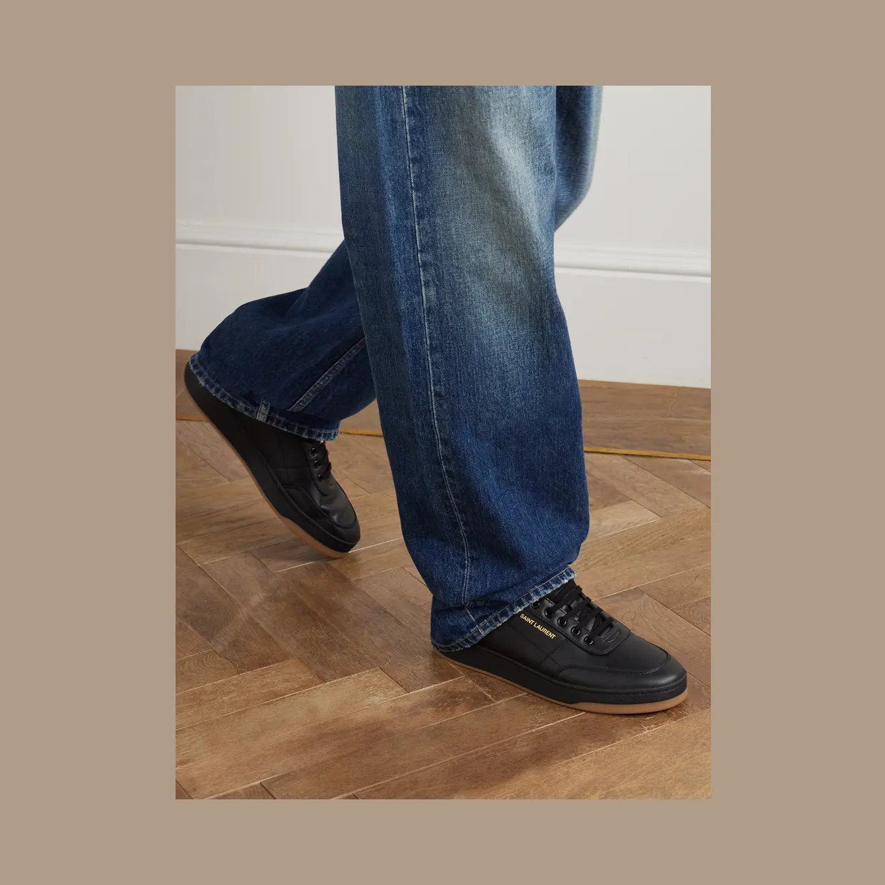 Saint Laurent SL/61 Leather Sneakers Black (81947600N00) (2)
