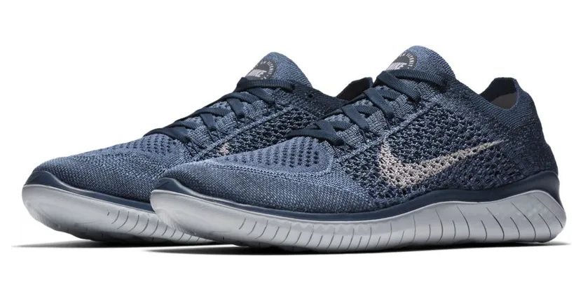 Nike Free Rn Flyknit 2018 Squadron Blue Pure Platinum (W)