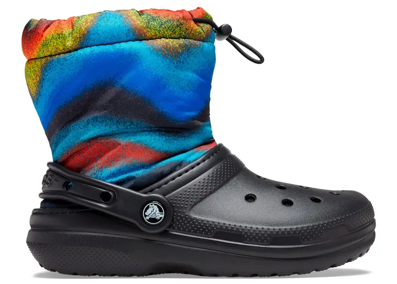 Crocs Classic Lined Spray Dye Neo Puff Boot Black Multi (208082-0C4)